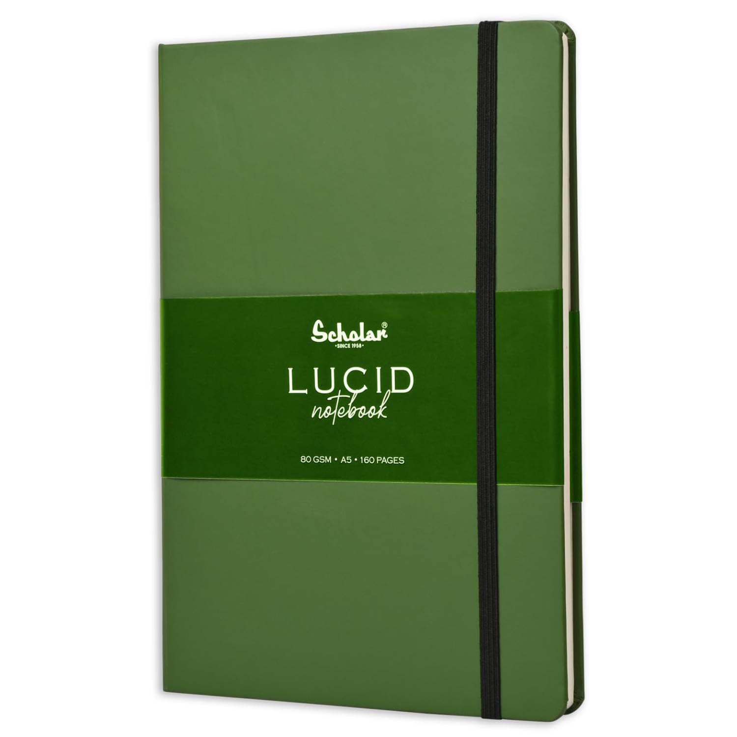 Scholar Lucid Notebook – 80 GSM | 160 Pages | Elastic Closure